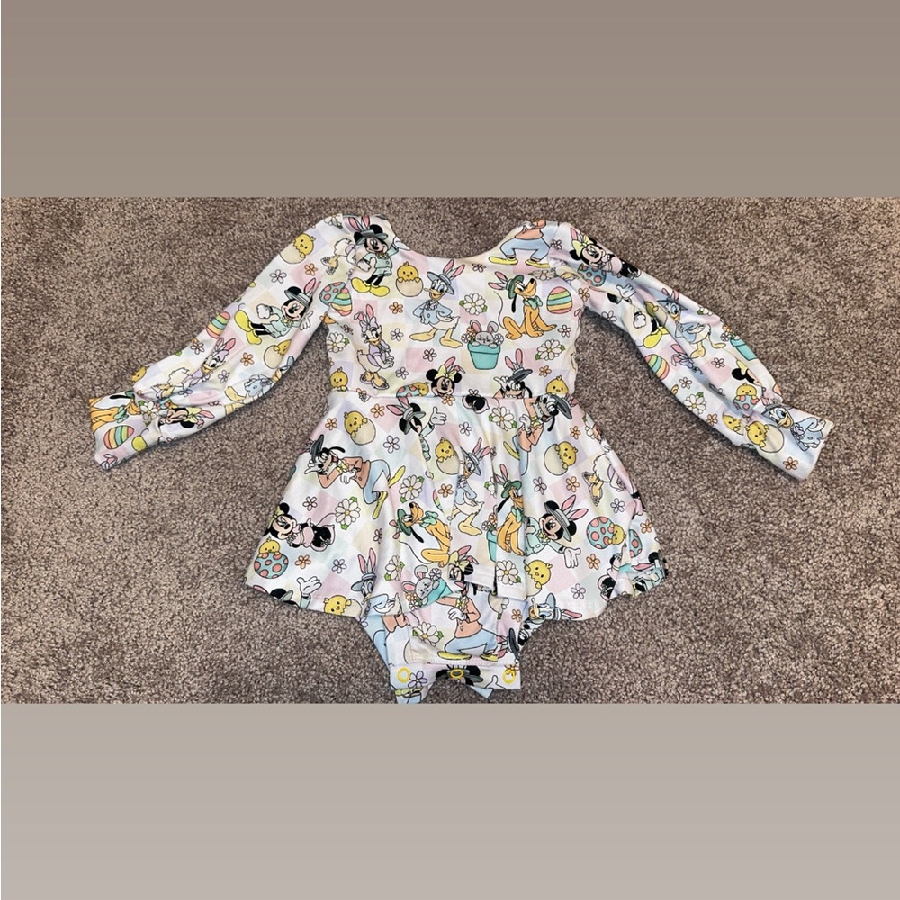 Colorful Cartoon Print Baby Romper